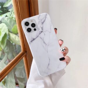 Case para iPhone 11 Pro Max, con efecto marmolado en color blanco y negro