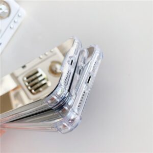 Case para iPhone 11 Pro Max, con efecto espejo en color dorado y con protección antichoque